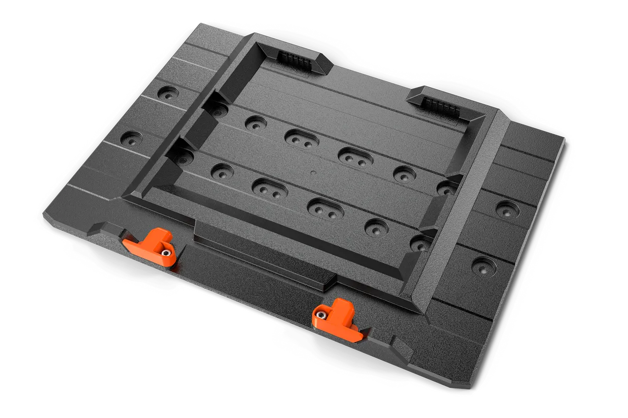 Klick-Regaladapterplatte für Akku Box